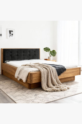 Posteľ z masívu dub s úložným priestorom, Texas 160 cm